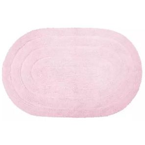 Tapete para Banheiro Allegro Rosa Oval 40cm x 60cm - Kapazi