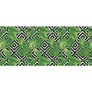 Passadeira Antiderrapante Tropical Rolo 43cm x 15m Abstrato Kapazi