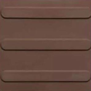 Piso de Demarcação Tátil Direcional Kit 16 peças 25x25cm Marrom Kapazi