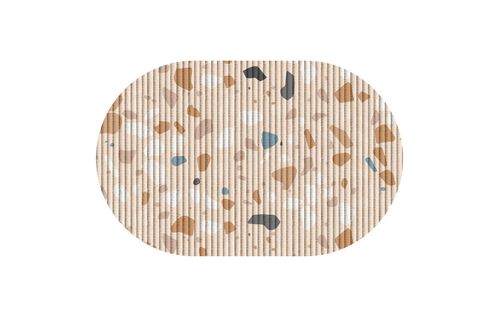 Tapete Antiderrapante Tropical 43cm x 65cm Terrazzo Color Kapazi