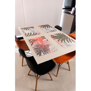 Jogo Americano Floral Coral 45cm x 30cm