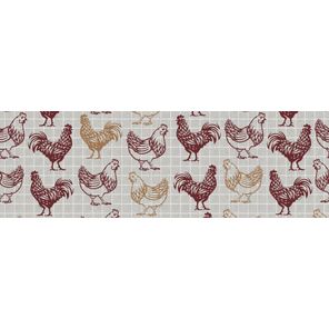 Tapete para Cozinha Slimkasa 38cm x 60cm Galinhas Kapazi