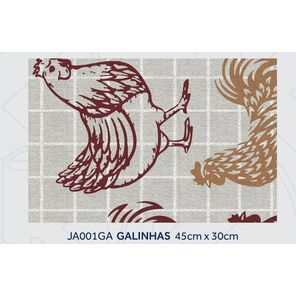 Jogo Americano Galinhas 45cm x 30cm Kapazi