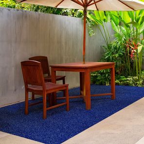 Grama Sintética Azul 12mm Decorativa Base Latex Rolo 2m x 25m Kapazi
