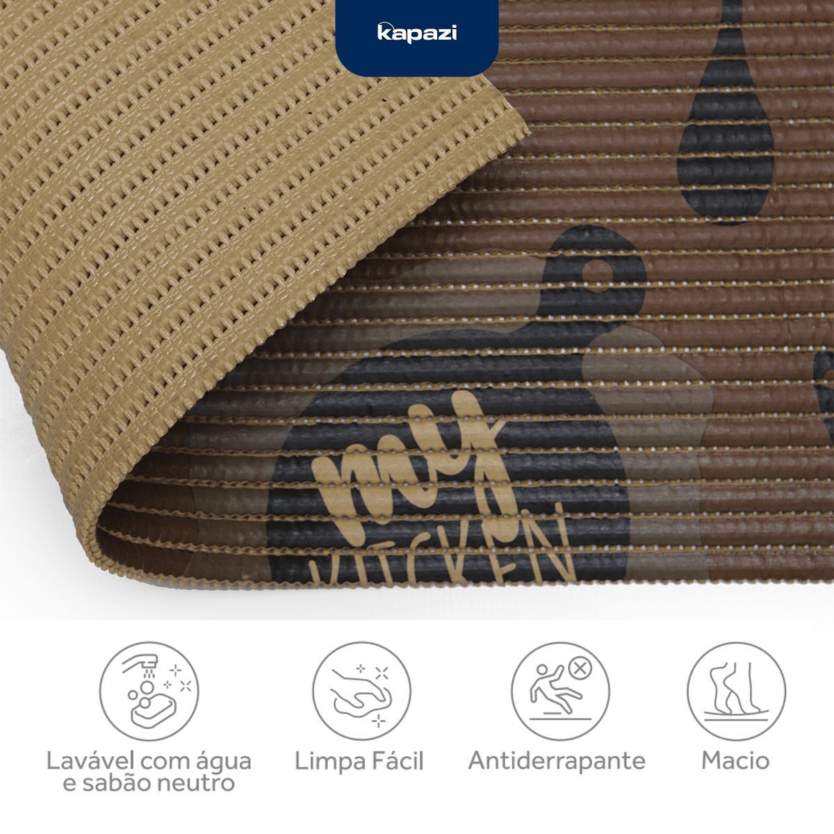 Passadeira Cozinha Tropical Cook Time 43cm x 130cm Kapazi - Kapazi