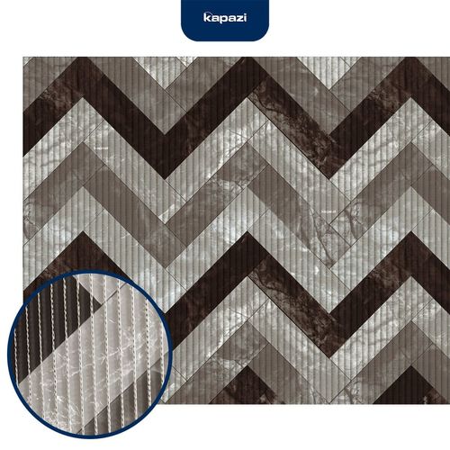 Tapete Antiderrapante Tropical Rolo 43cm x 15m ZigZag Mármore Marrom Kapazi