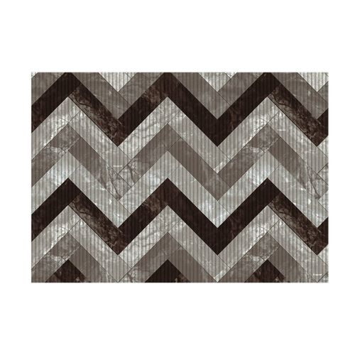 Tapete Antiderrapante Tropical 43cm x 65cm ZigZag Mármore Cinza Kapazi