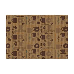 Tapete Antiderrapante Tropical 43cm x 65cm Coffee Kapazi