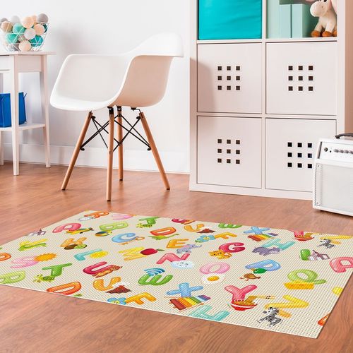 Tapete Brisa Infantil em Rolo 130cm x 15m Alfabeto Kapazi