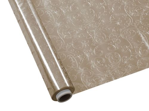 Toalha Premium Metalizada Rolo de 1,37m x 20m Arabesco Ouro Kapazi