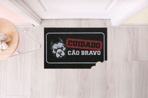 Capacho Vinil Pet 40cm x 60cm Cão Bravo Kapazi