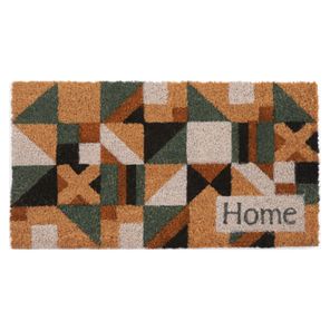 Tapete de Entrada Fibra de Coco 33cm x 60cm Mosaico Kapazi