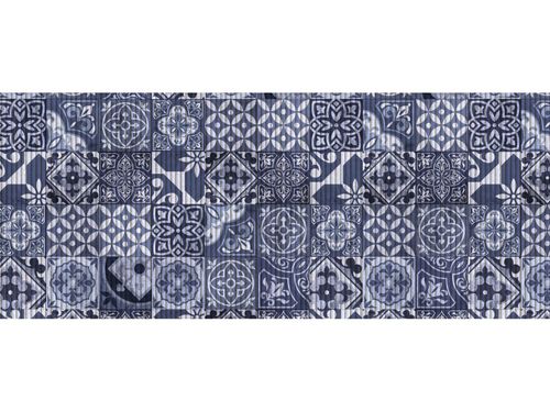 Tapete Antiderrapante Tropical Rolo 43cm x 15m Azulejo Azul Kapazi