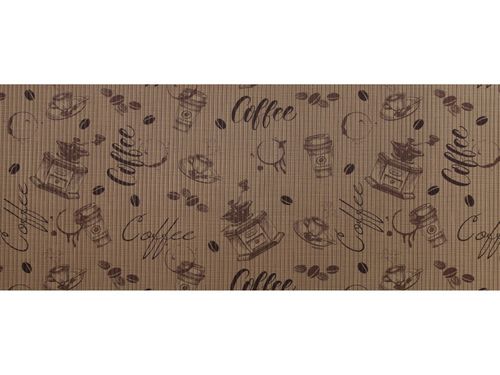 Tapete Antiderrapante Tropical Rolo 43cm x 15m Café Expresso Kapazi