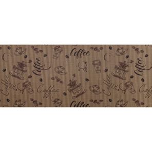 Passadeira Antiderrapante Tropical Rolo 65cm x 15m Café Expresso Kapazi