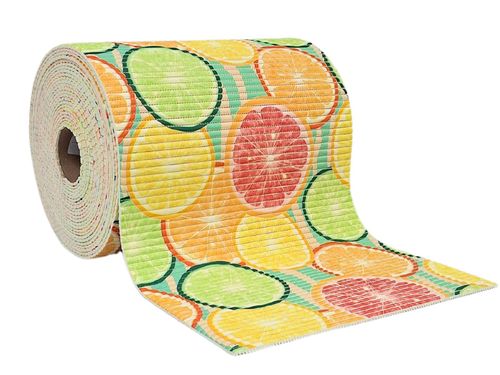 Tapete Antiderrapante Tropical Rolo 65cm x 15m Cítrico Kapazi