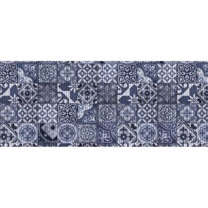 Passadeira Antiderrapante Tropical Rolo 65cm x 15m Azulejo Azul Kapazi