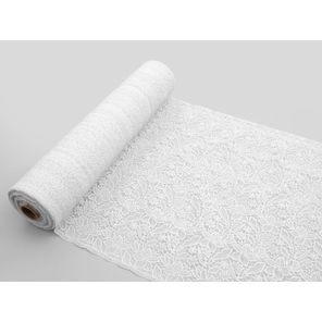 Trilho de Mesa Rendeira Rolo 50cm x 20m Branco Flor Kapazi