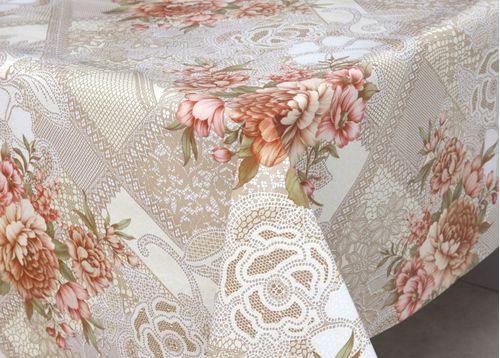 Toalha de Mesa Classic Rolo 1,37m x 20m Floral Clássico Kapazi