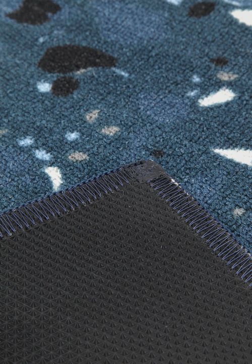 Tapete para Cozinha Cleankasa 50cm x 75cm Terrazzo Azul Kapazi