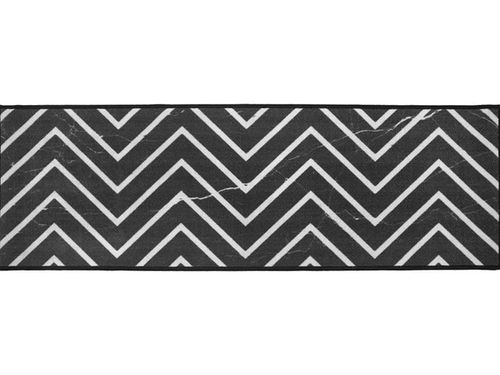 Tapete Passadeira para Cozinha Cleankasa 50cm x 1,5m Mármore Chevron Kapazi