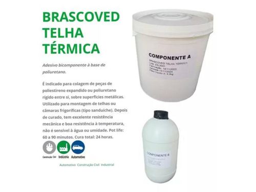 Cola Bicomponente para Grama 5Kg Telha Térmica Brascola