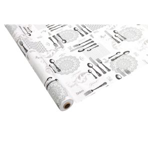 Toalha de Mesa Carinho Rolo 1,37m x 30m Talheres Bistrô Kapazi