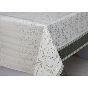 Toalha de Mesa Classic Rolo 1,37m x 20m Floral Verde Kapazi