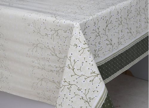 Toalha de Mesa Classic Rolo 1,37m x 20m Floral Verde Kapazi