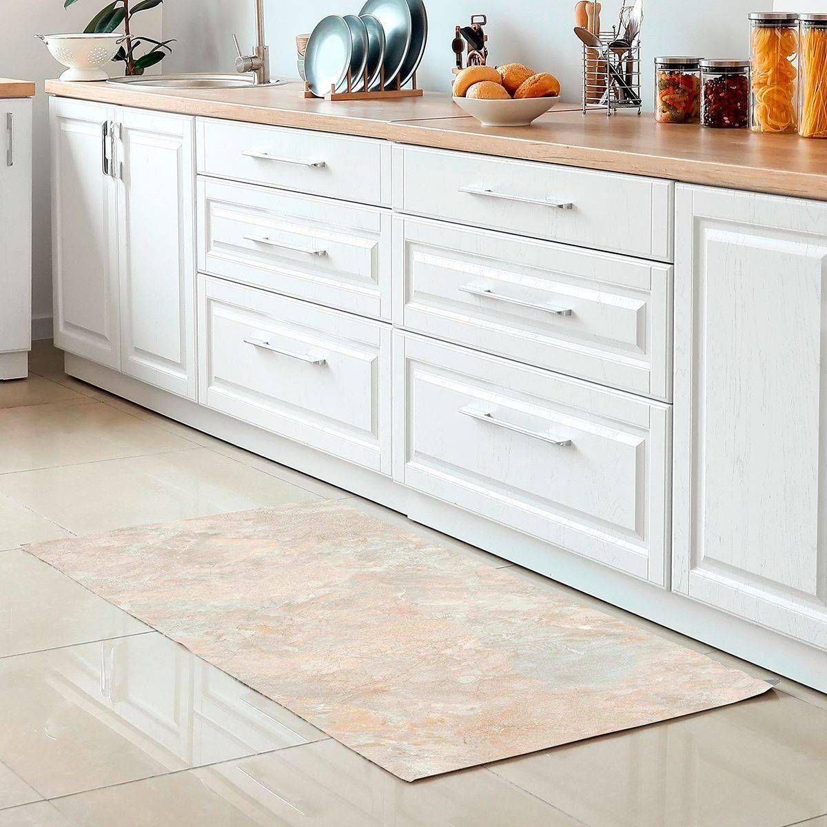 Passadeira Cozinha Flex Mármore 60x180cm Kapazi - Kapazi
