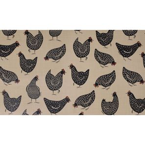 Passadeira Flex 60cm x 180cm Galinhas Pretas Kapazi