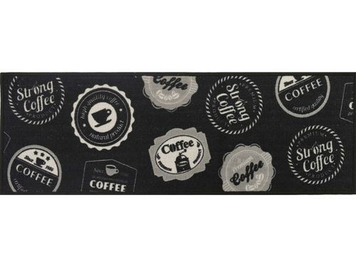 Tapete para Cozinha Cleankasa 40cm x 120cm Selos Café Kapazi