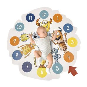 Tapete Redondo para Mesversário 1m x 1m Monstrinhos Kapazi