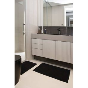 Tapete Joy para Banheiro 50cm x 70cm Preto Kapazi