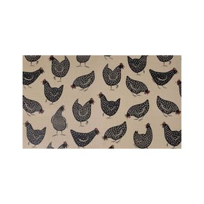 Passadeira Antiderrapante Flex Rolo 43cm x 15m Galinhas Pretas Kapazi