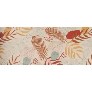 Passadeira Antiderrapante Flex 60cm x 1,66m Folhagem Colorida Kapazi