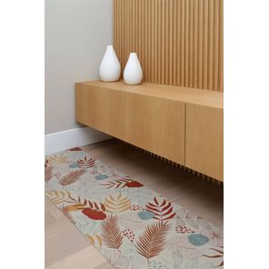 Passadeira Antiderrapante Flex 60cm x 1,66m Folhagem Colorida Kapazi