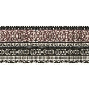 Passadeira Flex Antiderrapante 60cm x 1,66m Tribal Vinho Kapazi