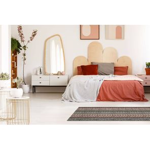 Passadeira Flex Antiderrapante 60cm x 1,66m Tribal Vinho Kapazi