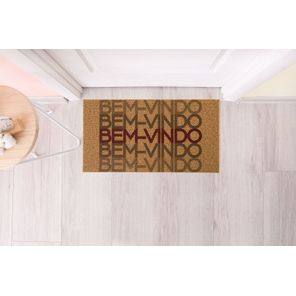 Capacho Entrada Vinil 40cm x 75cm Bem vindo Degradê Kapazi