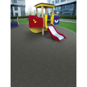 Piso Emborrachado Rubberkap Rolo 1m x 10m Cinza Brasil Kapazi