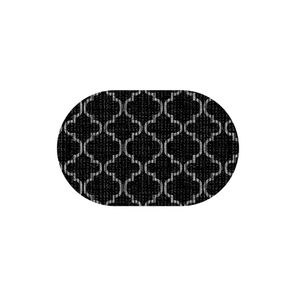 Tapete Antiderrapante Tropical 43cm x 65cm Árabe Preto Kapazi