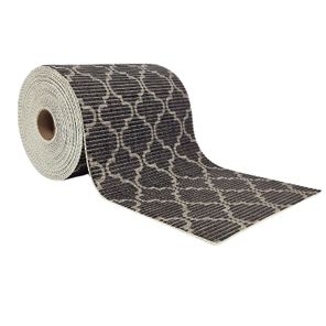 Passadeira Antiderrapante Tropical Rolo 65cm x 15m Árabe Preto Kapazi