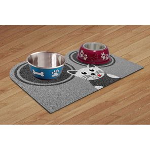 Capacho Vinil Pet 40cm x 60cm Hora do Lanche Cat Kapazi