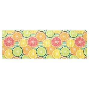 Passadeira Antiderrapante Tropical 43cm x 130cm Cítrico Kapazi