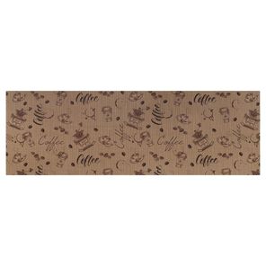 Passadeira Antiderrapante Tropical 43cm x 130cm Café Expresso Kapazi