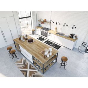Tapete para Cozinha Cleankasa 40cm x 120cm Selos Café Kapazi