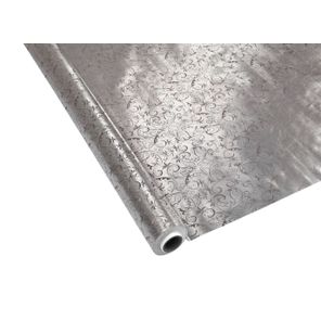 Toalha Premium Metalizada Rolo de 1,37m x 20m Arabesco Prata Kapazi