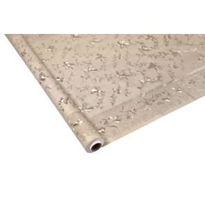 Toalha Premium Metalizada Rolo de 1,37m x 20m Barrado Floral Bronze Kapazi