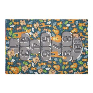 Tapete Infantil Brisa 100cm x 130cm Amarelinha Floresta Kapazi